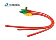 Безвредный PVC красный катетр для всасывания стабильный с клапаном управления