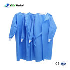 Водонепроницаемая хирургическая голубая платье изоляция, SMS PP PE одноразовый Hazmat костюм